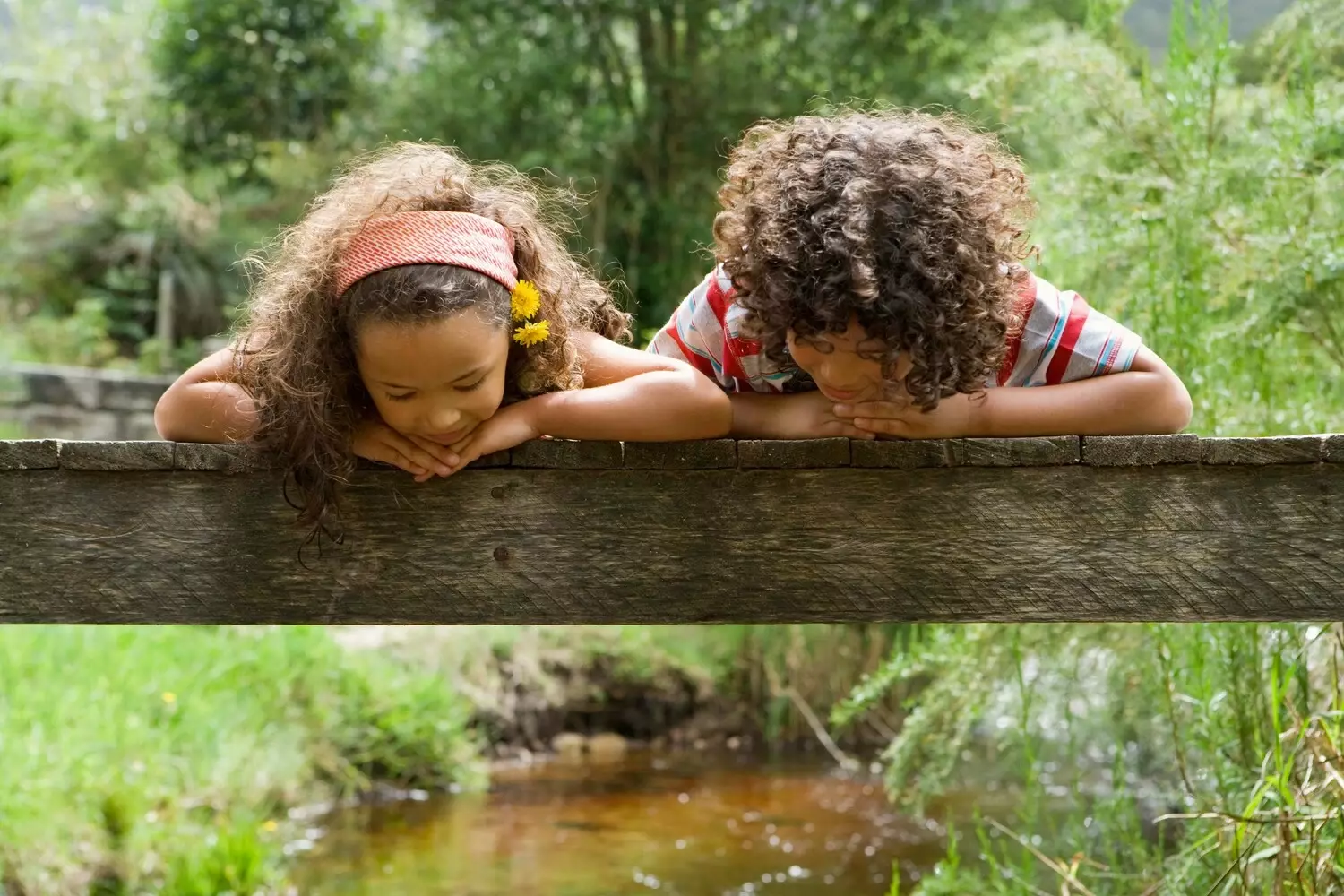 Kindvriendelijke speelnatuur in een groene tuin veilig aangelegd door een professional